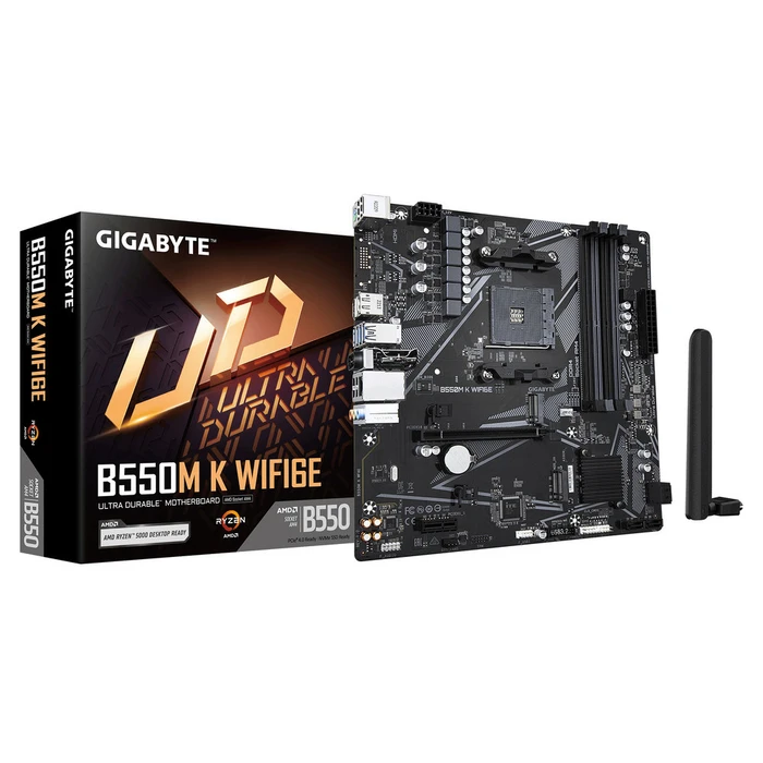 Gigabyte B550M K WIFI6E Μητρική Κάρτα Micro ATX (Socket AMD AM4, B550, Wi‑Fi 6E, Bluetooth)