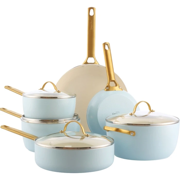 Green Pan Padova Reserve Σετ Μαγειρικά Σκεύη Light Blue με Αντικολλητική Επίστρωση 6τμχ