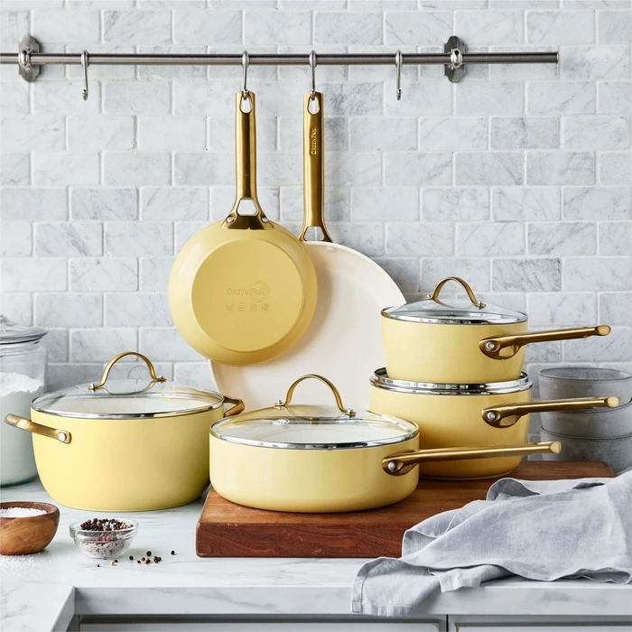 GreenPan Padova Reserve Frypan Set Yellow Non-Stick Coating, 2pcs