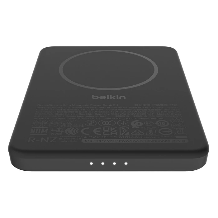 Belkin BoostCharge Slim Magnetic Power Bank 5000mAh 5W with USB-C Port - Black