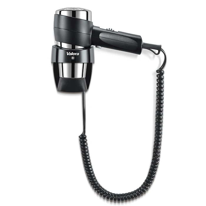 Πιστολάκι Μαλλιών Valera ξενοδοχειακού τύπου με επιτοίχια βάση, 1600W μαύρο