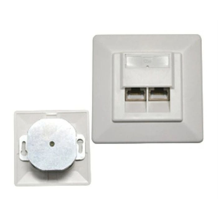 Cat5e Recessed Dual FTP Socket (KRONE type) N125-02