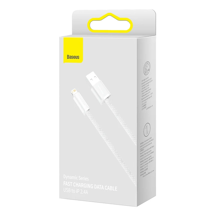 Καλώδιο USB to Lightning Baseus Dynamic 2.4A 1m (White)