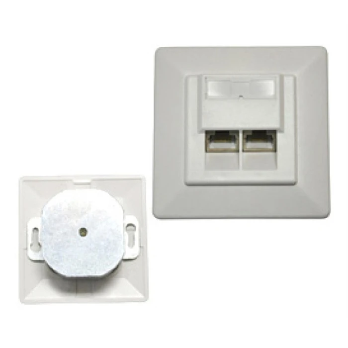 Flush-mounted Cat6E Double FTP KRONE Type Outlet - N125-04