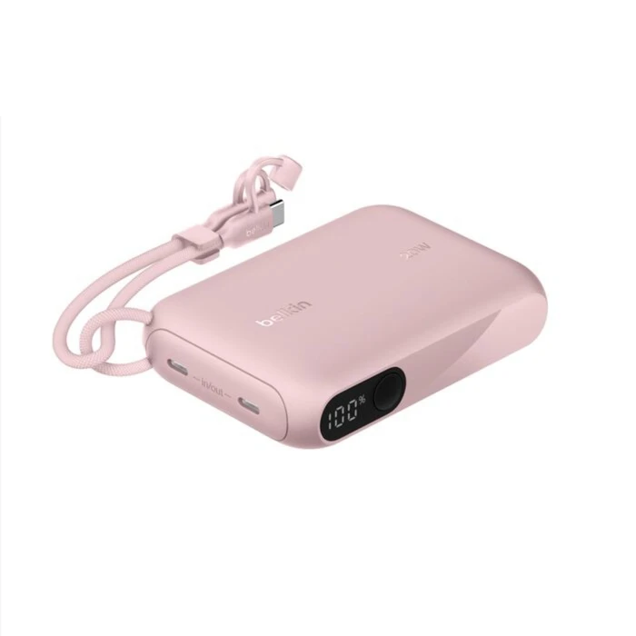 Belkin BOOST↑CHARGE Powerbank with Screen 20W 10,000mAh USB-C Pink (BPB027HQPK)