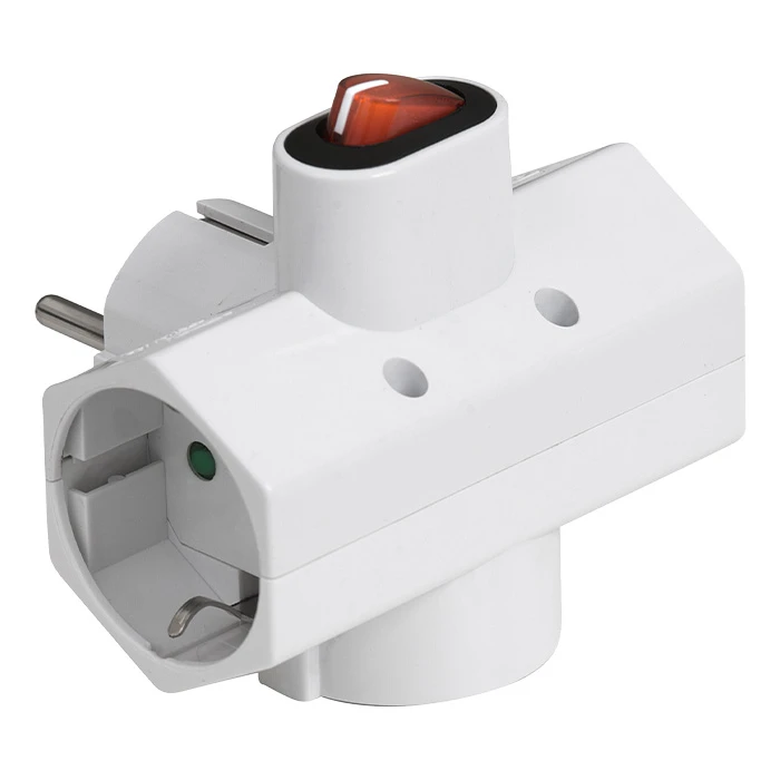 Αντάπτορας Sonora ρεύματος ταφ 3 θέσεων σούκο με διακόπτη on/off