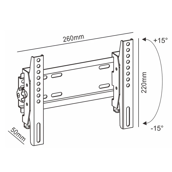 Βάση Τηλεόρασης Τοίχου Sonora WonderWall 200 Tilt 19"-42" (20Kg)