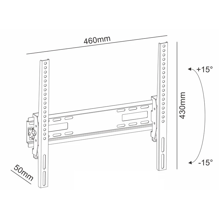 Βάση Τηλεόρασης Τοίχου Sonora WonderWall 400 Tilt 32"-55" (25Kg)
