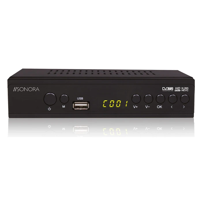 Ψηφιακός Δέκτης Mpeg-4 Sonora DVB-T2 H265 Digital Set-Top Box + 2IN1 REMOTE CONTROL
