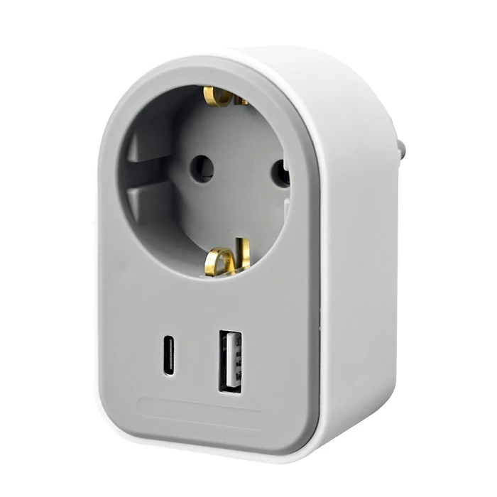 Αντάπτορας Ρεύματος Sonora με pass-through και 2 θύρες USB (1 x USB-C & 1 x USB-Α)