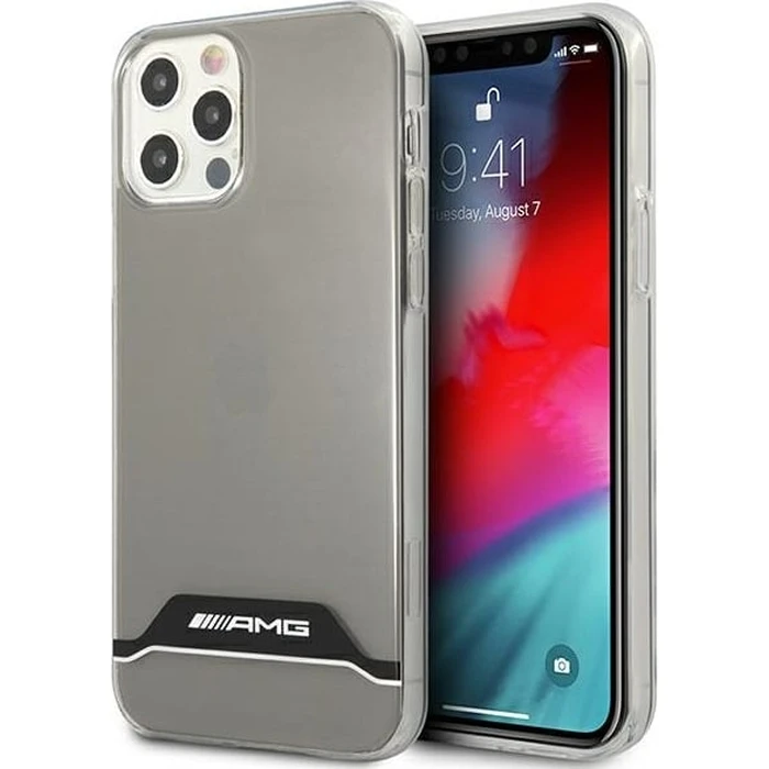 Mercedes AMG AMHCP12MTCBW Apple iPhone 12/12 Pro transparent hardcase Electroplate Black&White
