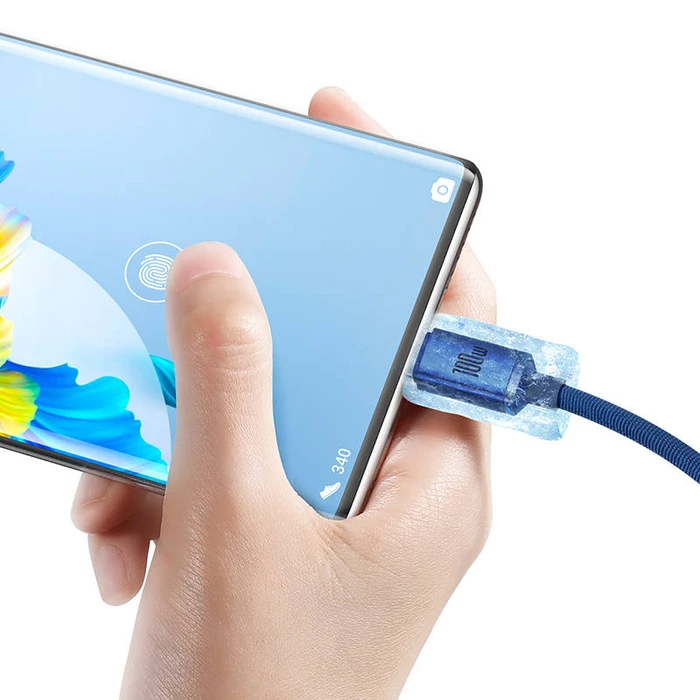 Καλώδιο USB to Lightning Baseus Crystal Shine 5A100W1.2m (blue)