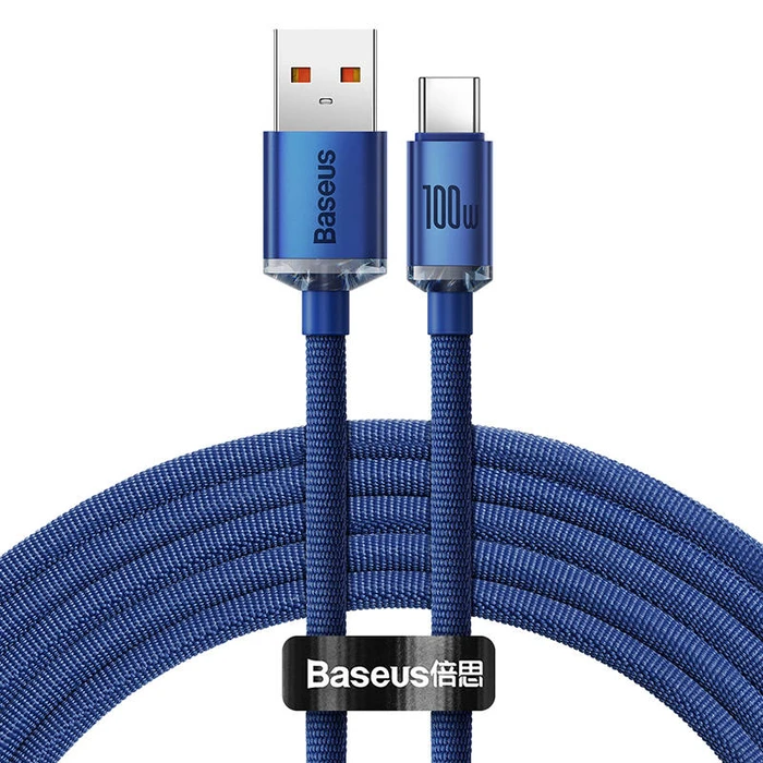 Καλώδιο USB to Lightning Baseus Crystal Shine 5A100W1.2m (blue)