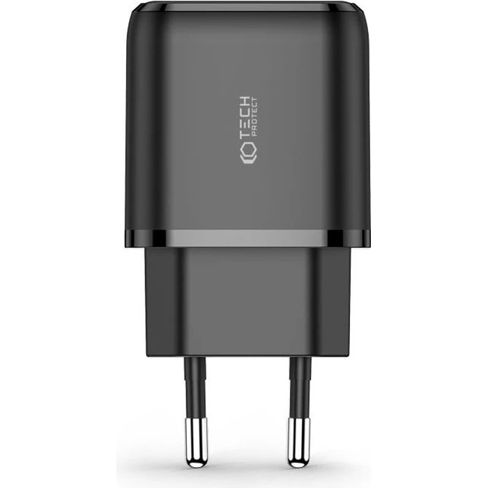 Tech-Protect C20W 2-port Network Charger PD 20W QC 3.0 Black