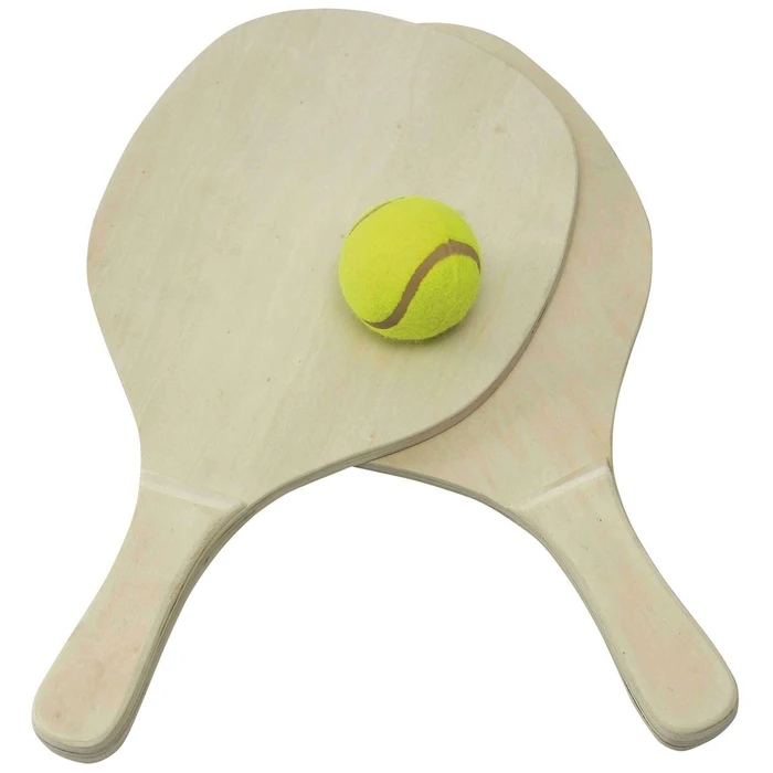Velco Wooden Beach Paddleball Racket Set with Ball