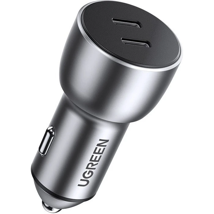 UGREEN CD213 car charger 2x USB Type C Quick Charge 3.0 PD 3.0 36 W FCP AFC 3 A gray