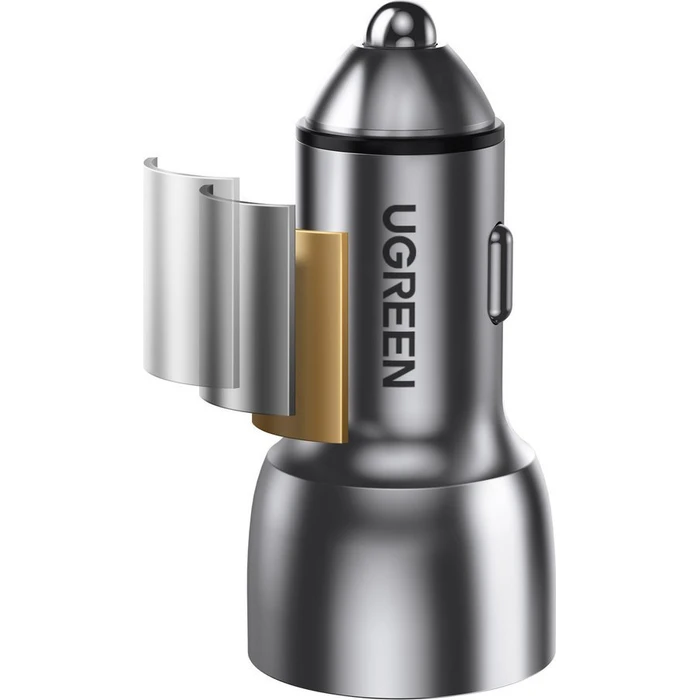 UGREEN CD213 car charger 2x USB Type C Quick Charge 3.0 PD 3.0 36 W FCP AFC 3 A gray