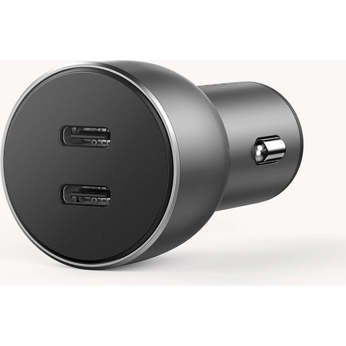 UGREEN CD213 car charger 2x USB Type C Quick Charge 3.0 PD 3.0 36 W FCP AFC 3 A gray
