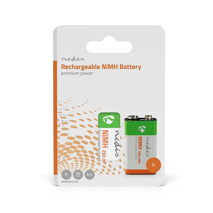 Επαναφορτιζόμενη Μπαταρία Nedis BANM9HF91B 9V 250mAH Ni-MH