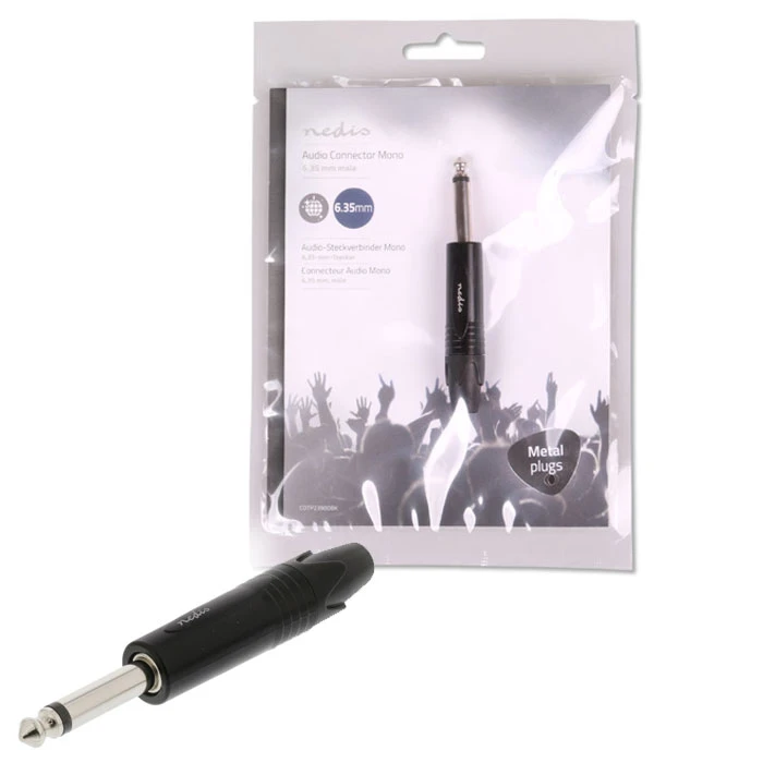 Βύσμα 6,35 mm Nedis Mono Male Black