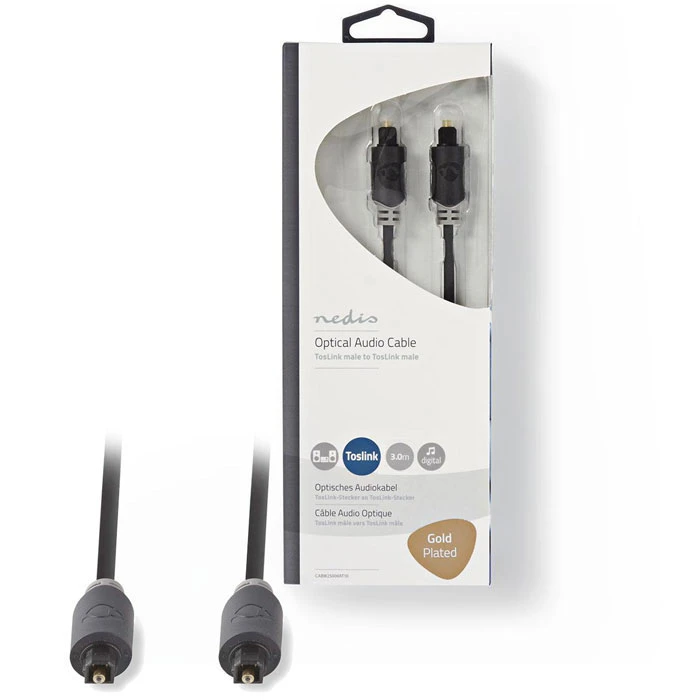 Καλώδιο Οπτικής Ίνας Nedis Audio Cable TosLink Male to TosLink Male 3.0 m