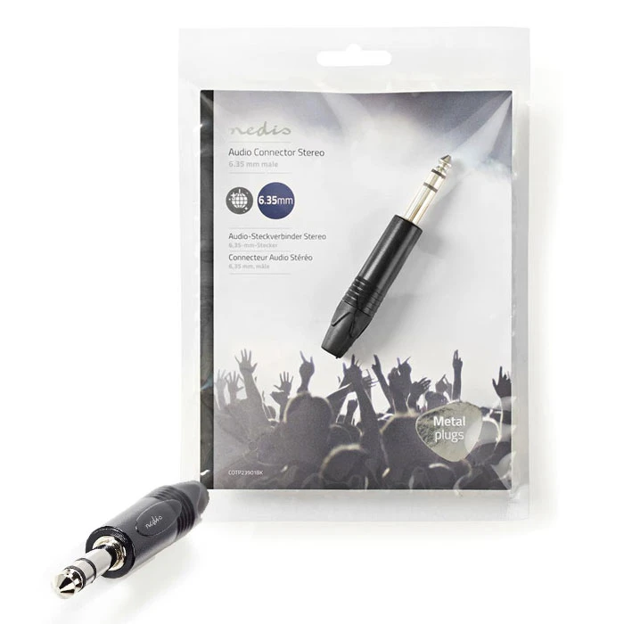 Βύσμα Nedis 6.35mm αρσ. stereo.
