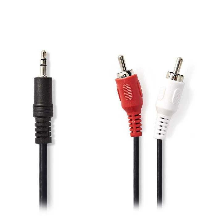 Καλώδιο RCA Nedis CAGB22200BK15 Stereo 3.5 mm Male - 2x RCA Male 1.5m Black