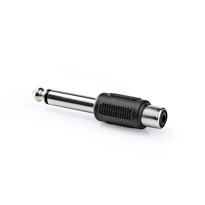 Αντάπτορας Ήχου Nedis 6,35mm mono αρσ. - RCA θηλ., σε μαύρο χρώμα.