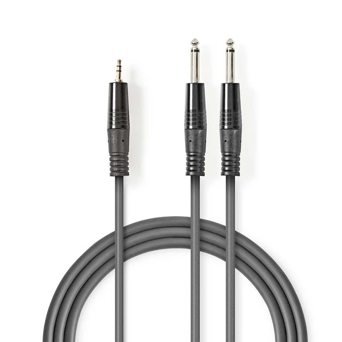 Kαλώδιο Nedis ήχου 2 x 6.35 mm αρσ.- 3.5 mm αρσ. 1.50m