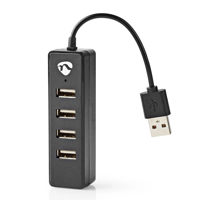 USB Hub Nedis USB 2.0 4-Ports Black