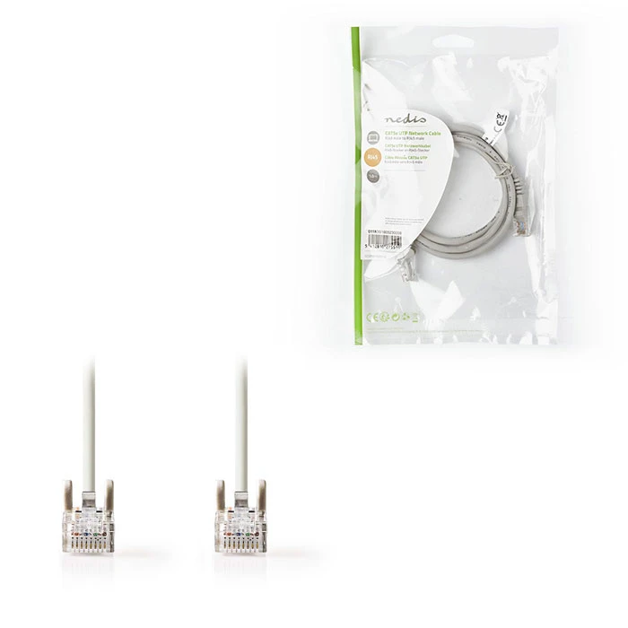 Καλώδιο Δικτύου Nedis Cat 5e male to male RJ45 1m Grey CCGP85100GY10
