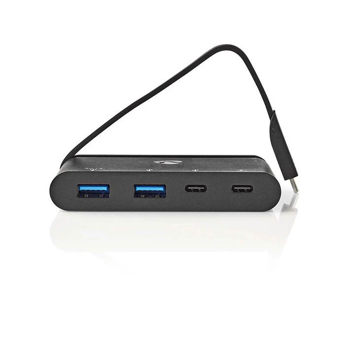 USB Hub Nedis TCARF230BK USB Type-C 2x USB-C / 2x USB 3.0 (5G) Power Delive
