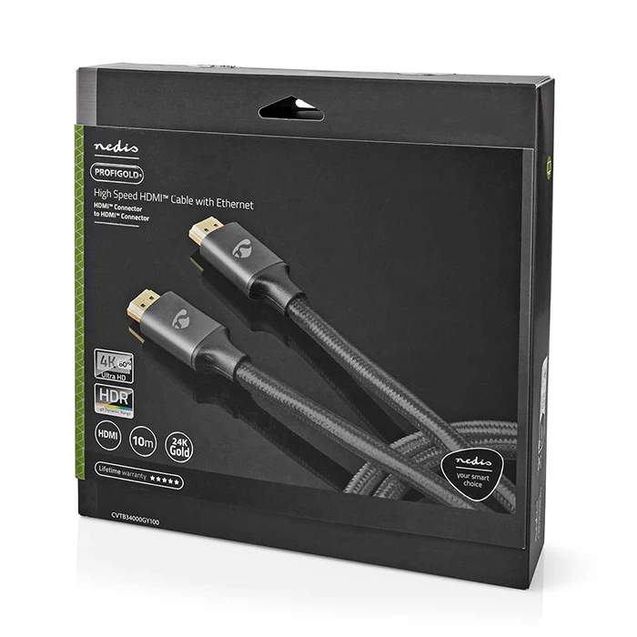 Καλώδιο HDMI Nedis Premium High speed with Ethernet, HDMI αρσ. - HDMI αρσ. 10.00m.