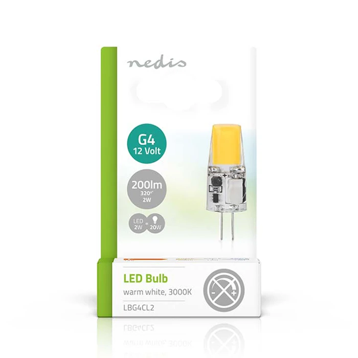 Λαμπτήρας LED Nedis G4, 2W, "Warm white" 200lm, 15.000 ωρών.