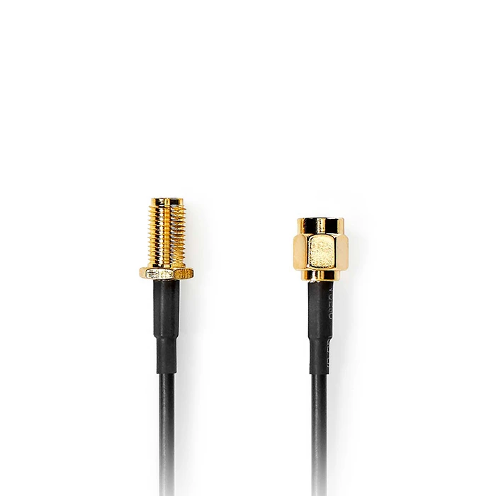 Kαλώδιο SMA Nedis αρσ. - SMA θηλ. με επίχρυσα βύσματα, 5.00m.