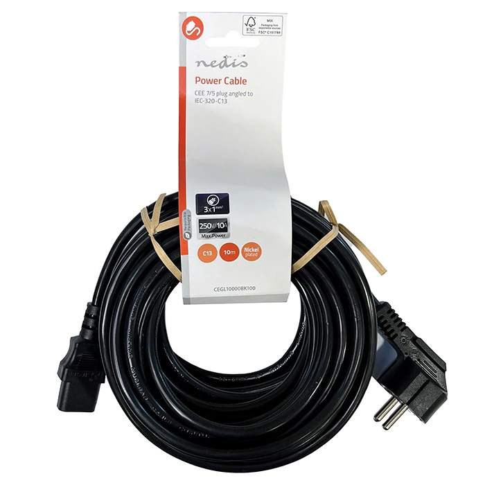 Καλώδιο Τροφοδοσίας Nedis Schuko αρσ. - IEC-320-C13 θηλ., 10.00m.