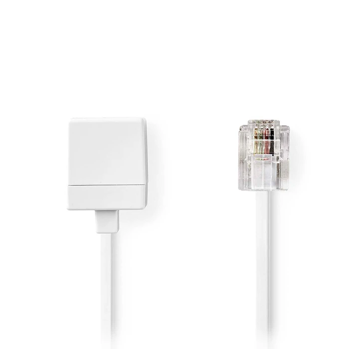 Καλώδιο Τηλεφώνου Nedis  RJ11 αρσ.- RJ11 θηλ., 5.00m Λευκό