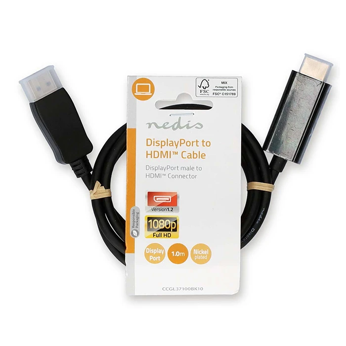 Καλώδιο DisplayPort Nedis αρσ. - HDMI αρσ., 1.00m.