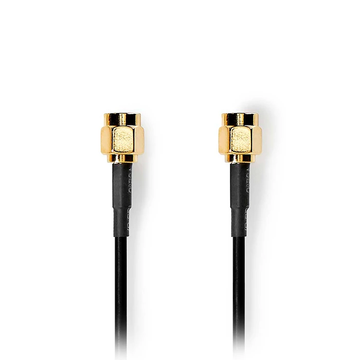 Καλώδιο SMA Nedis αρσ. - SMA αρσ., 2.00m σε μαύρο χρώμα.