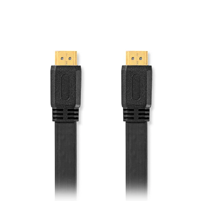 Καλώδιο HDMI Nedis Flat High speed with Ethernet, αρσ. - αρσ., με επίχρυσες επαφές, 10m.