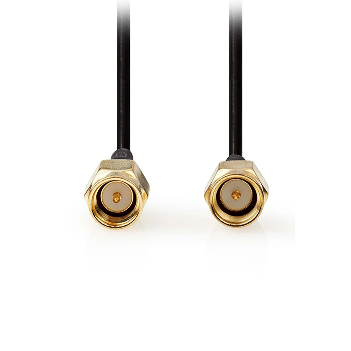 Καλώδιο SMA Nedis αρσ. - SMA αρσ., 5.00m σε μαύρο χρώμα.