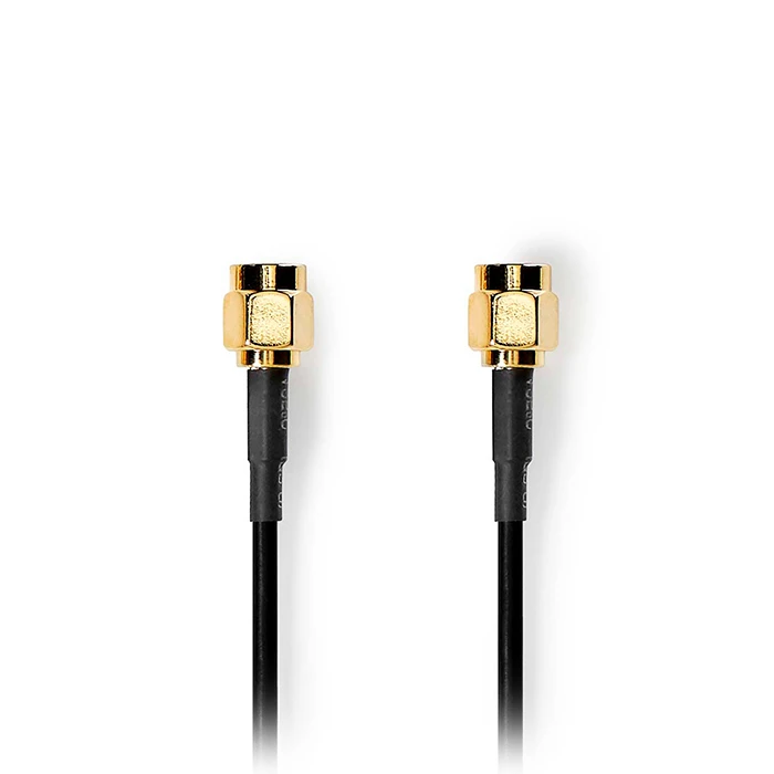 Καλώδιο SMA Nedis αρσ. - SMA αρσ., 5.00m σε μαύρο χρώμα.