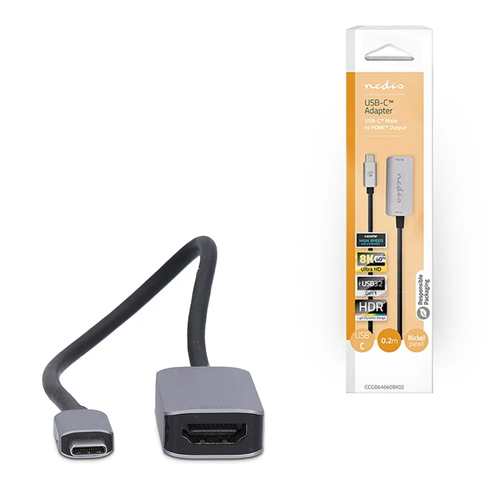Αντάπτορας USB Nedis USB-C NEDCCGB64660BK02