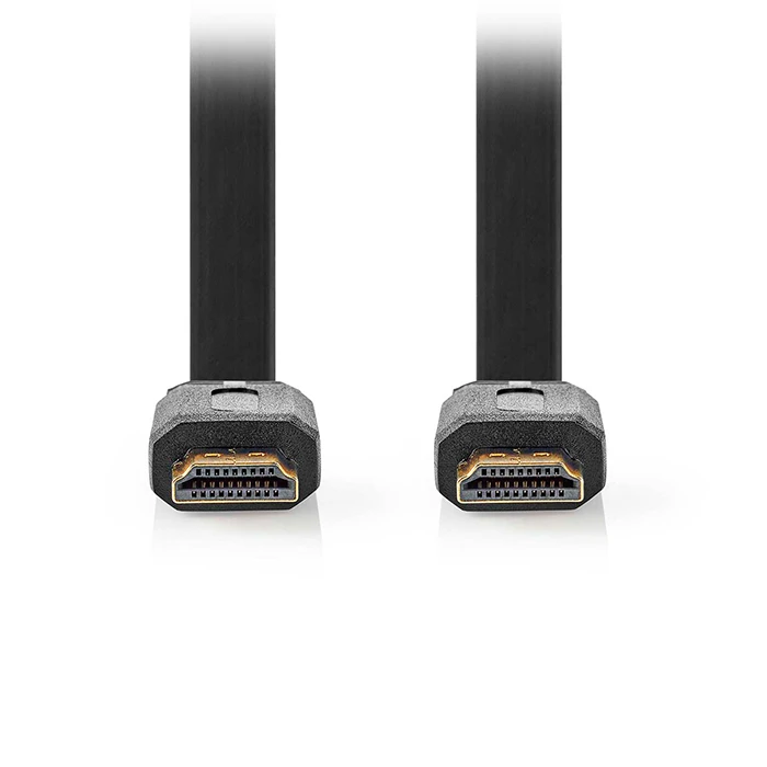 Καλώδιο HDMI Flat Nedis High speed with Ethernet, αρσ. - αρσ., με επίχρυσες επαφές, 2.00m.
