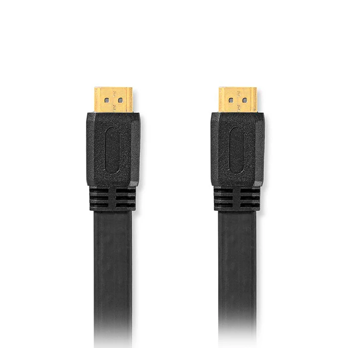Καλώδιο HDMI Flat Nedis High speed with Ethernet, αρσ. - αρσ., με επίχρυσες επαφές, 2.00m.