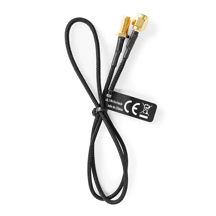 Υφασμάτινο Καλώδιο SMA Nedis θηλ. - SMA αρσ., με επίχρυσα βύσματα, 0.50m.