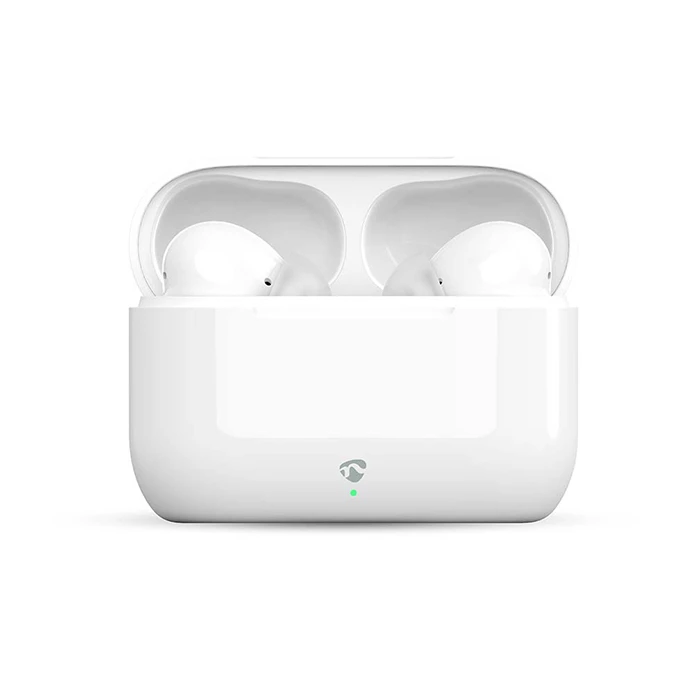 Bluetooth Handsfree Με Θήκη Φόρτισης Και Λειτουργία Environmental Noise Cancelling (Enc), Σε Λευκό Χρώμα