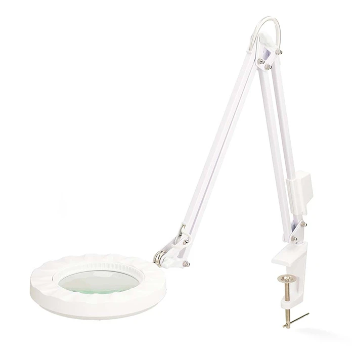 Mεγεθυντικός Φακός Με Λυχνία Led 700lm, Με Σφιγκτήρα Τοποθέτησης Σε Γραφείο, 6w Σε ʼσπρο Χρώμα