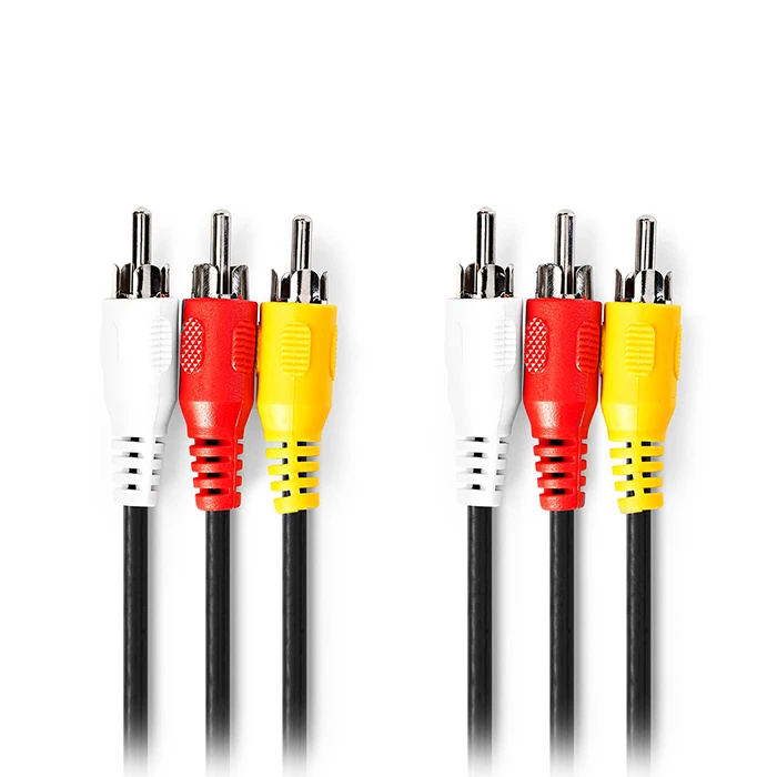 Καλώδιο Composite Video Nedis Cvgl24300bk15 3x Rca Αρσ. - 3x Rca Αρσ. 1.50m Σε Μαύρο Χρώμα