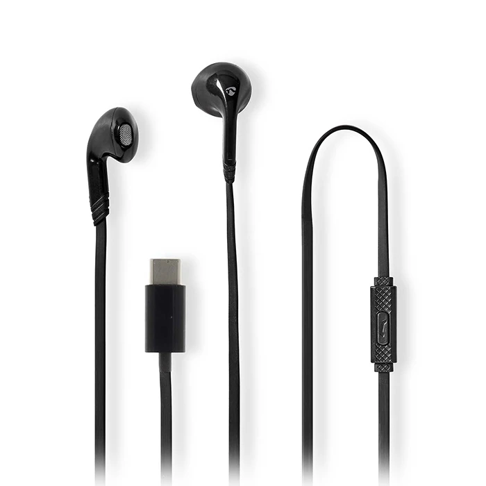 Handsfree Ακουστικά Nedis Hpwd4024bk Με Μικρόφωνο Και Βύσμα Usb-C Μαύρο 